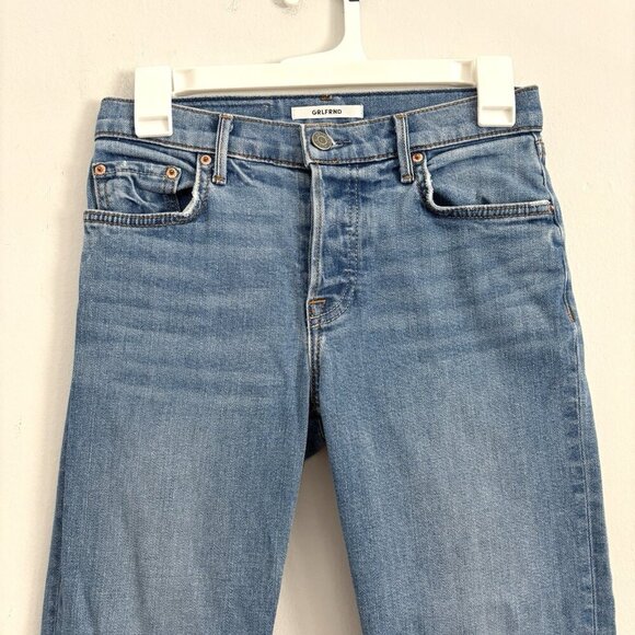 GRLFRND Tatum Bootcut Raw Hem Jeans in Highway Star Blue Women’s Size 24 - Picture 2 of 8
